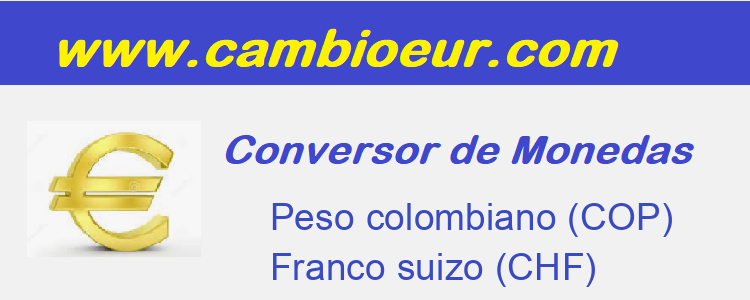 Cambio de   Peso colombiano